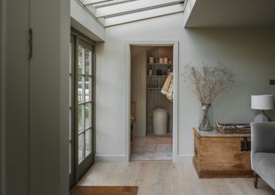 Cottage interior decor in Farrow & Ball 'Old White'