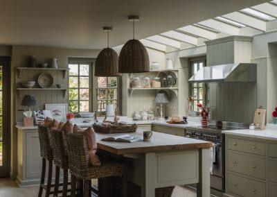 Open plan kitchen and living area