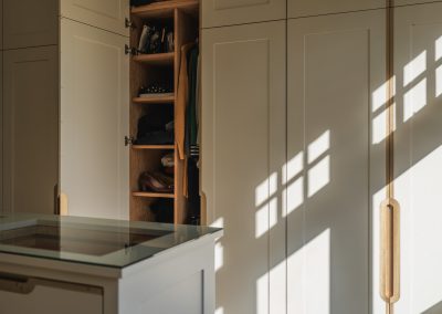 Dressing room with shaker style doors