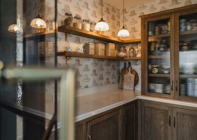 Haberdashery style solid oak cabinetry